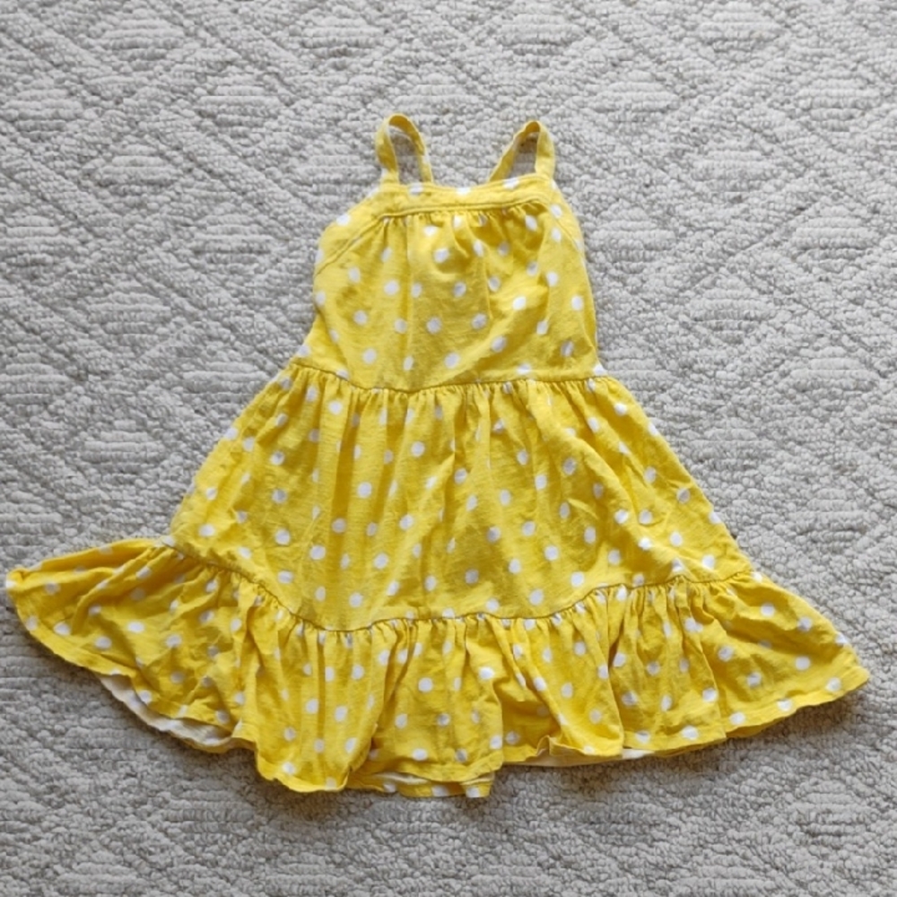 Yellow Polka Dot Kids Dress